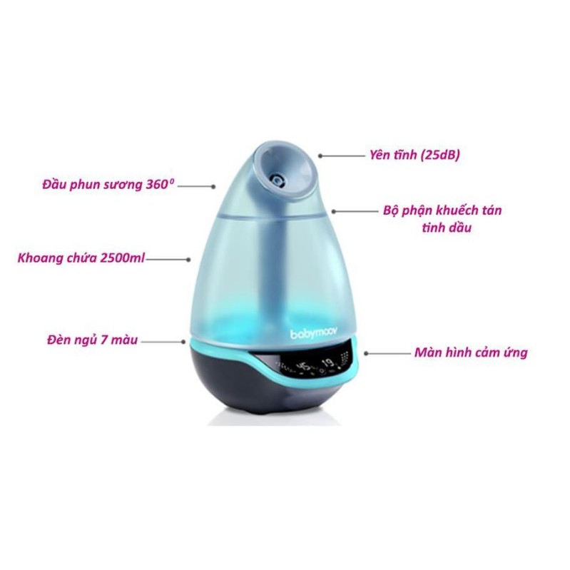MÁY TẠO ĐỘ ẨM KHUẾCH TÁN TINH DẦU BABYMOOV