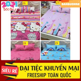 Xả kho Bộ ga gối poly 1m6x2m mẫu cho bé gái