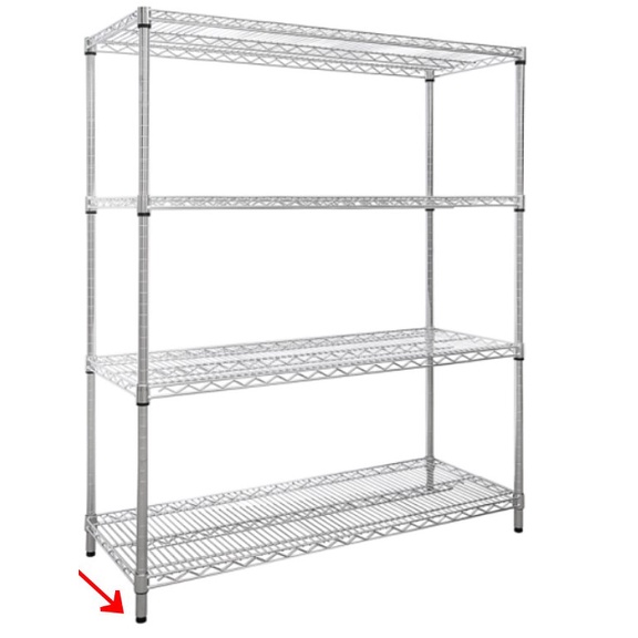 Kệ lưới i4 tầng  tải trọng nặng 20kg dùng trong gia đình, phòng thí nghiệm, kho để đồ