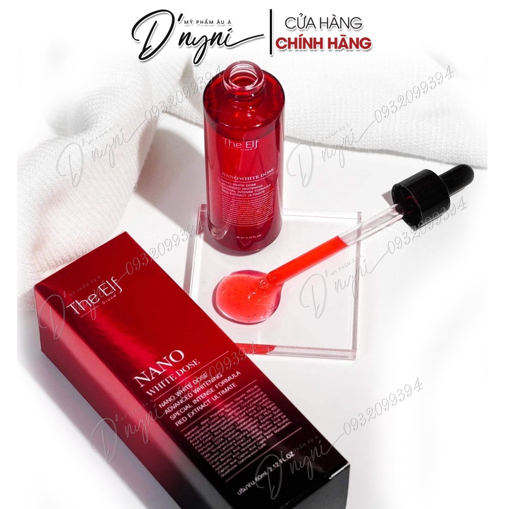 Serum Truyền Trắng Mờ Thâm Sẹo The Elf Nano White Dose 60 mL Thái Lan - Serum Dưỡng Trắng The Elf Thái Lan