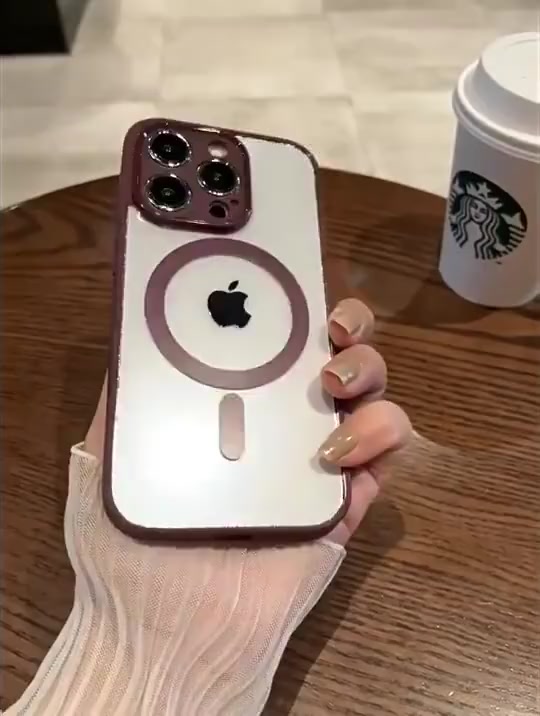 Ốp điện thoại dẻo trong suốt viền màu bảo vệ camera KOLEAD P56 chống sốc từ tính cho lphone 11 12 13 14 15 Pro Promax | BigBuy360 - bigbuy360.vn