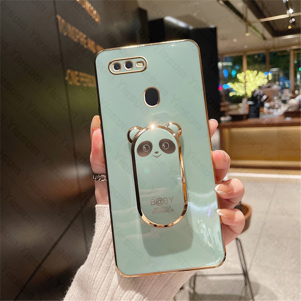 Ốp Điện Thoại Silicon Mềm Có Giá Đỡ Hình Gấu Cho Oppo A12 A5S A3S A7 A11K A1K A83 A59 A57 4G 2022 A37 F1S Realme C1 C2