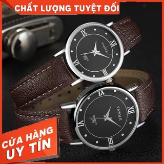 Đồng hồ đôi nam nữ Yazole 279 dây da sang trọng + Tặng hộp đồng hồ .
