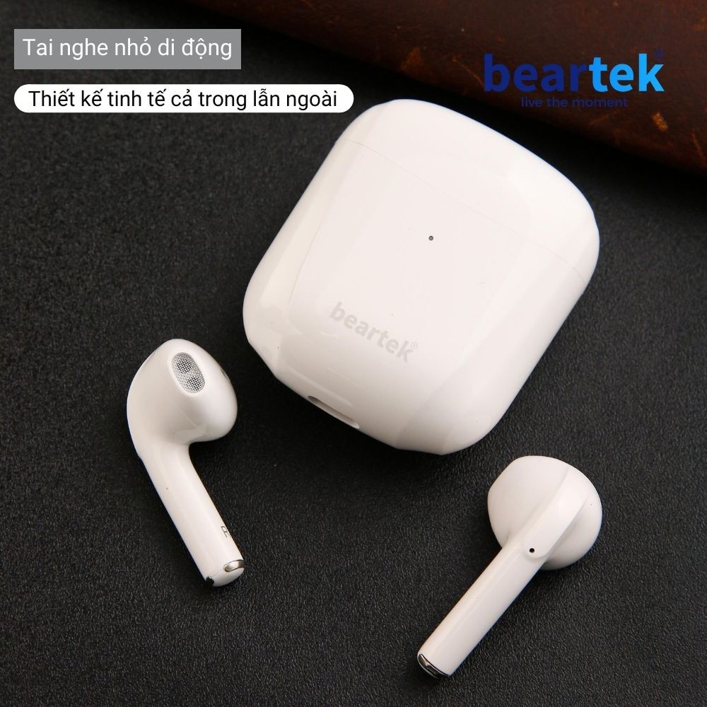 Tai nghe bluetooth không dây Beartek Bearpods B68 có đổi tên, chạm cảm ứng, bass mạnh - Bảo hành 1 đổi 1