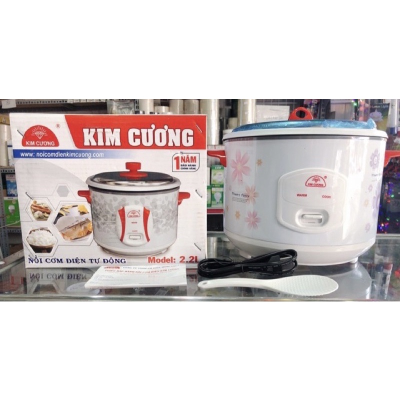 [giao hỏa tốc TP HCM hàng sẵn ]Nồi cơm kim cương nắp rời 0,6  đến 1,8 lít chính hãng