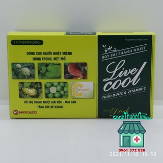 Bột sủi thanh nhiệt Live Cool hương dưa gang hộp 10 gói