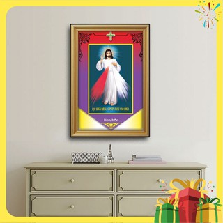 Tranh thiên chúa giáo- Lạy chúa Giê Su con tín thác vào chúa-W707 Size 40 X 60