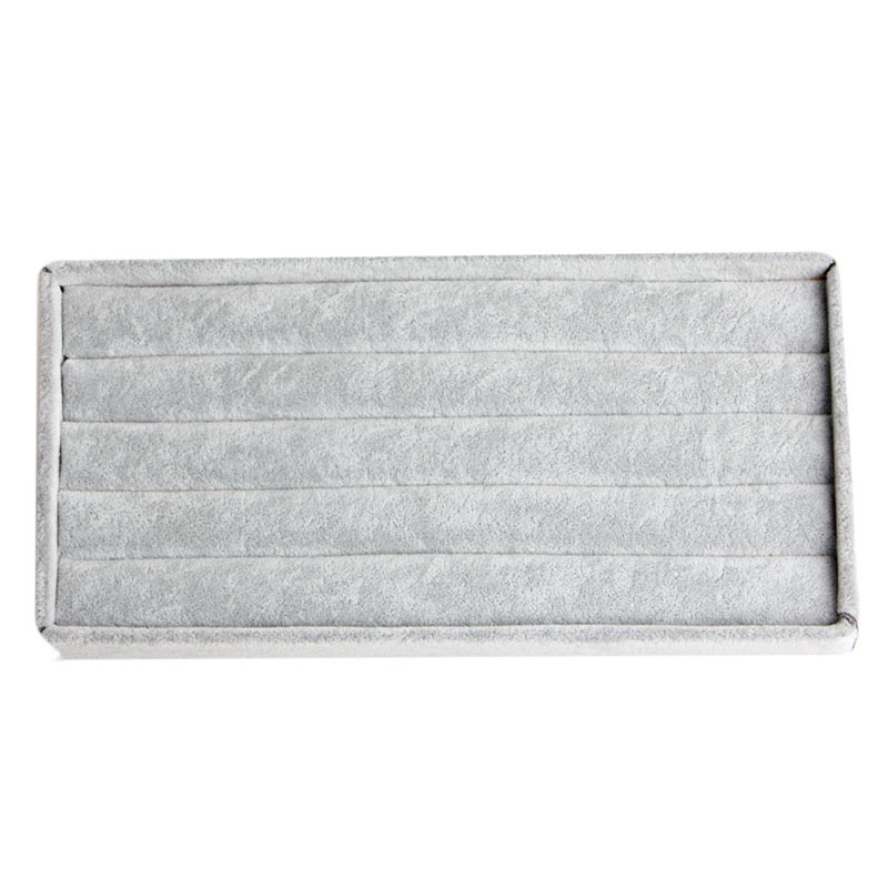 Flgo Hộp Đựng Trang Sức Hình Chữ Nhật Nhiều Ngăn Bằng Vải Flannel Màu Đỏ Đen