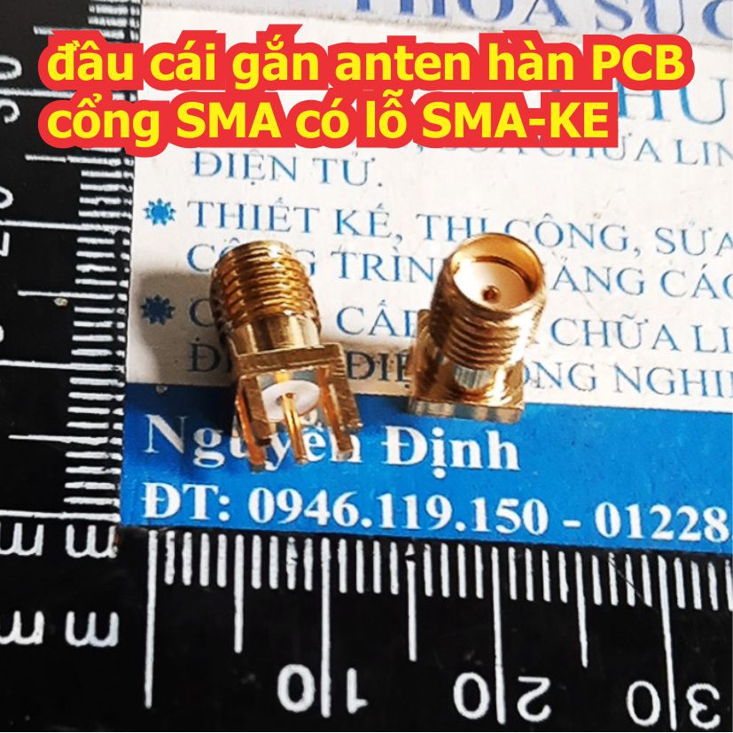 5 cái đầu cái gắn anten hàn PCB cổng SMA có lỗ SMA-KE kde3171