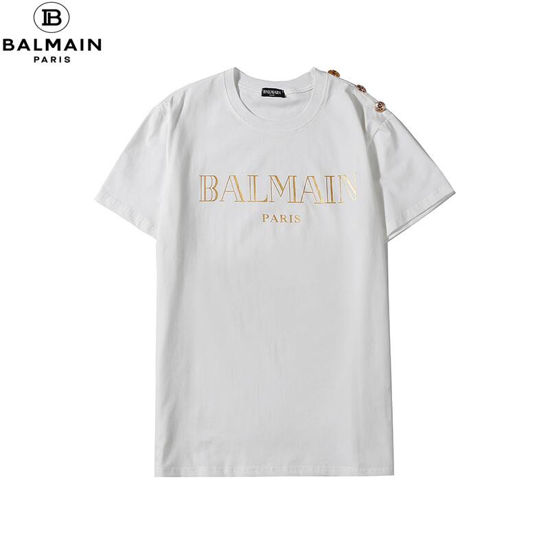 BALMAIN Áo Thun Tay Ngắn In Chữ Thời Trang Cho Nam Và Nữ