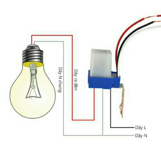 CÔNG TẮC CẢM BIẾN ÁNH SÁNG TỰ ĐỘNG BẬT TẮT ĐÈN NGOÀI TRỜI