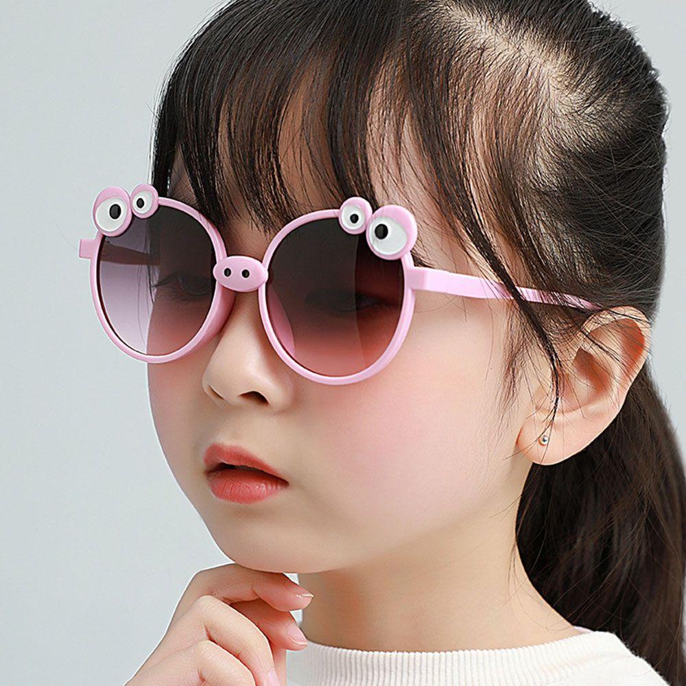Kính Mát Gọng Tròn Họa Tiết Hoạt Hình Ếch Dễ Thương Cho Bé