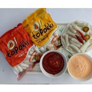 500g bánh gạo truyền thống, 500gr bánh gạo nhân phô mai, 100gr sốt, 100g bột phô mai)