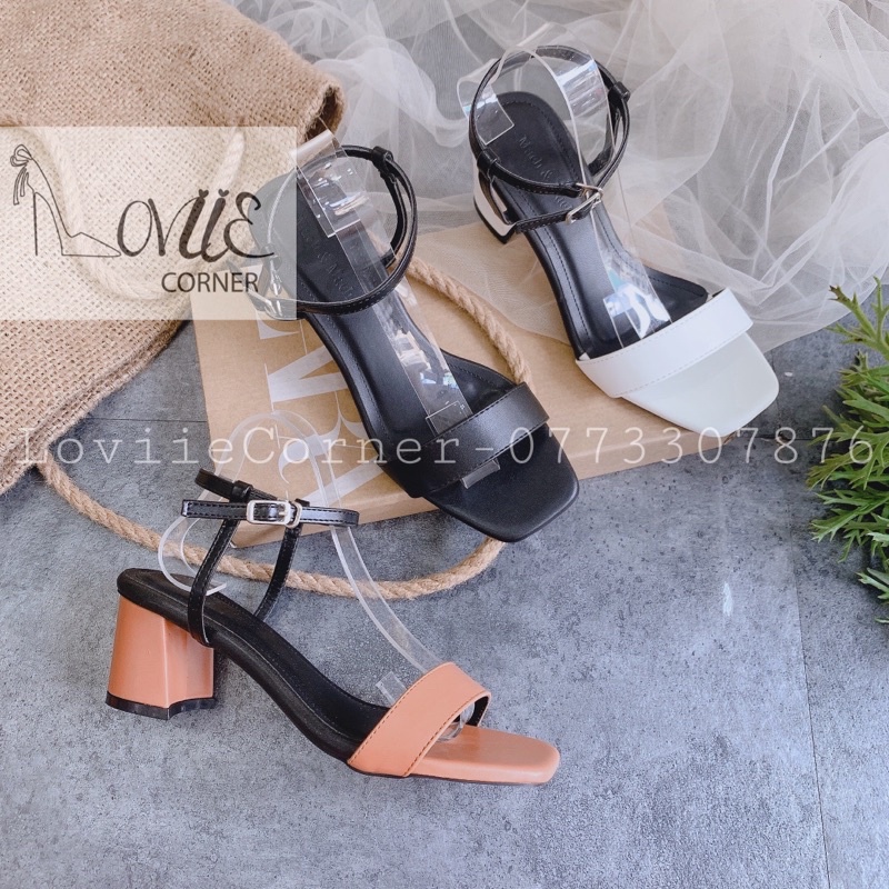 SANDAL CAO GÓT 5CM LOVIIECORNER - SANDAL NỮ 5 PHÂN QUAI MẢNH GÓT VUÔNG - GIÀY CAO GÓT ĐẾ VUÔNG 5CM NỮ G201215