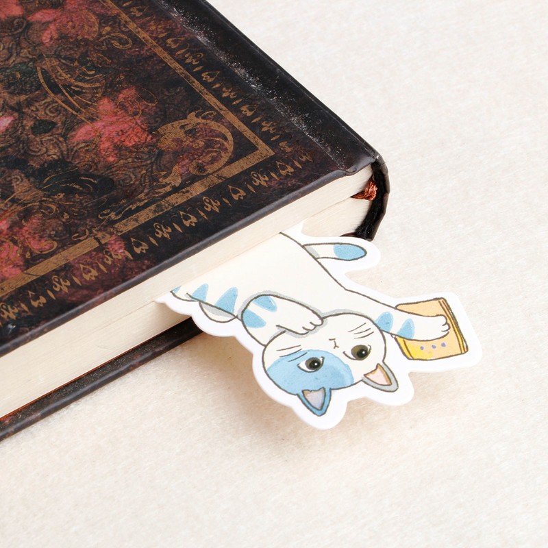 Set 30 Thẻ Đánh Dấu Sách Hình Mèo Hoạt Hình Dễ Thương