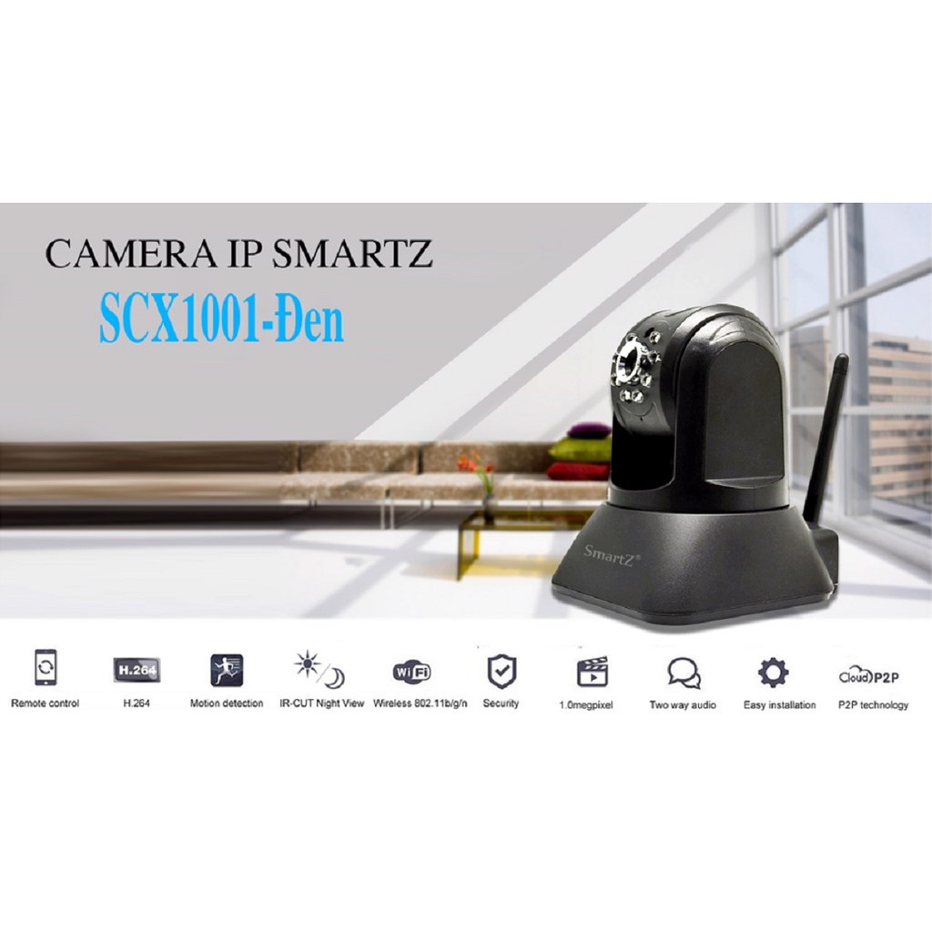 Camera IP Xoay Trong Nhà SmartZ SCX1001-B 720P