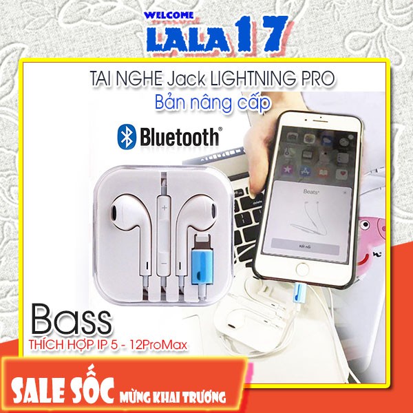 Tai Nghe Cổng Lightning Hiển Thị Cửa Sổ Tự Kết Nối Bluetooth, Giành Cho ip7 đến 12proMax - lala17