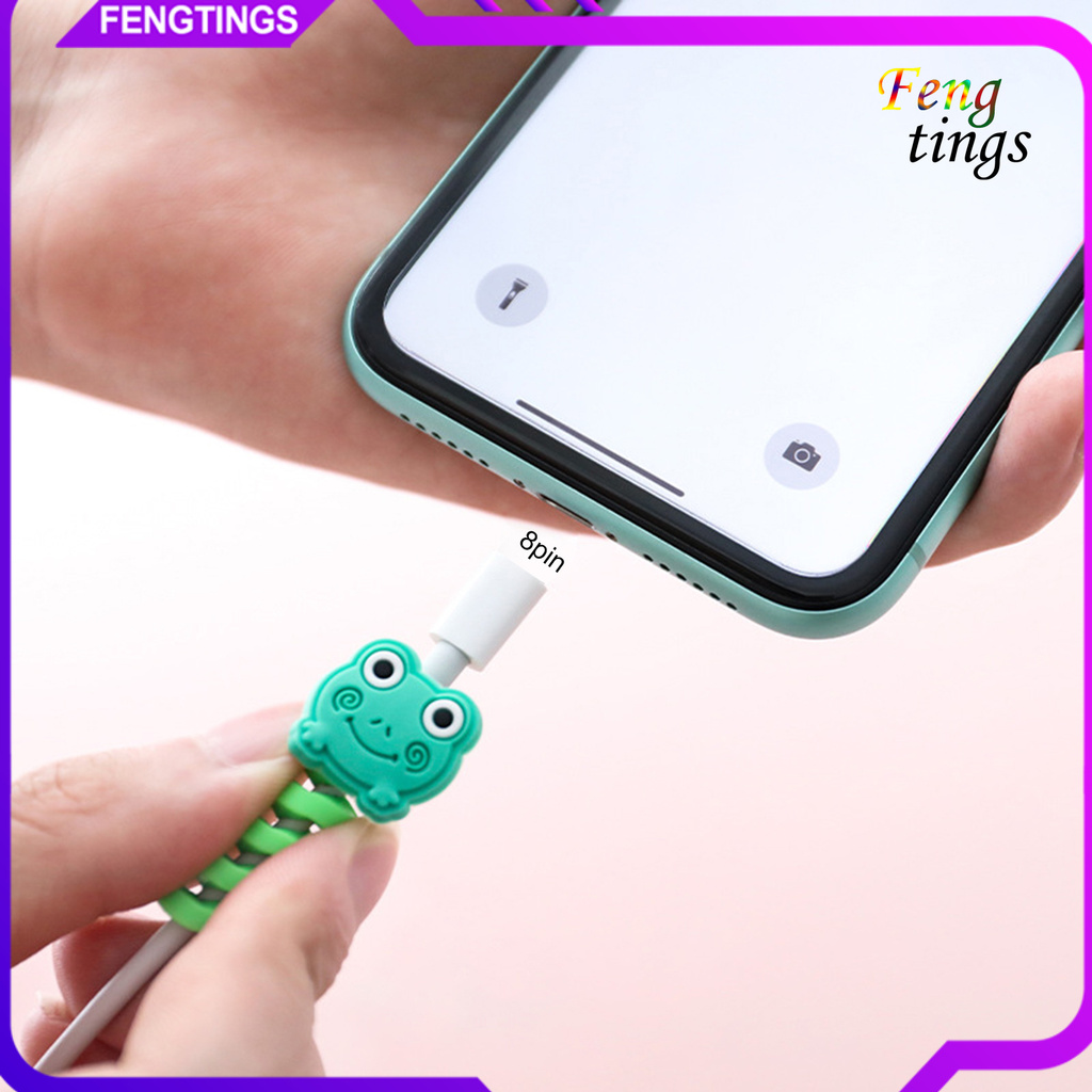 2 Phụ kiện bảo vệ đầu dây cáp sạc Usb K1 hình hoạt hình dễ thương