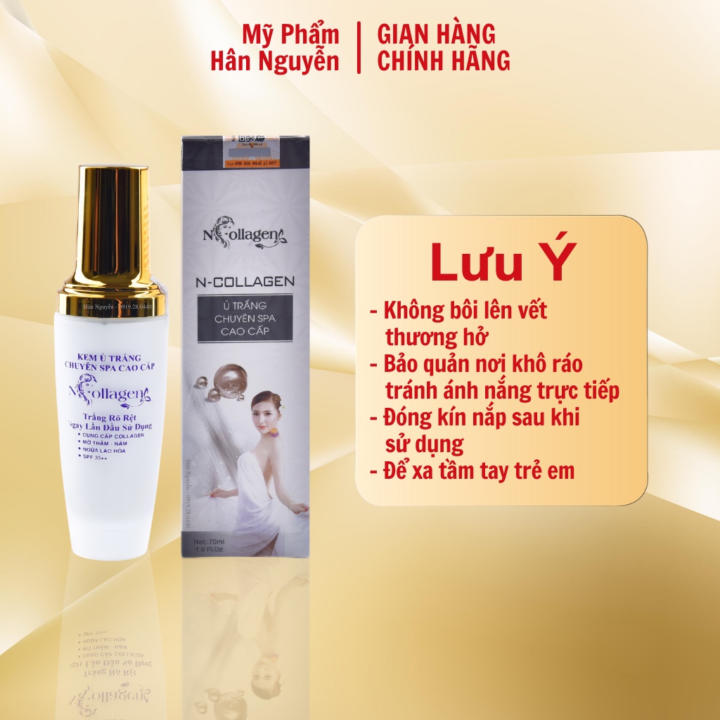 Ủ trắng da mặt chuyên spa cao cấp Ncollagen Hân Nguyễn 70 ml 8938518571052