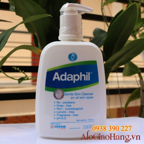 Adaphil 500ml Sữa rửa mặt, tắm rửa chuyên dụng cho trẻ em và người lớn