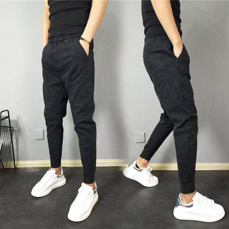 Quần jean nam dáng jogger, co giãn 4 chiều, Ống Suông Đứng Chất Vải Jean S-3XL