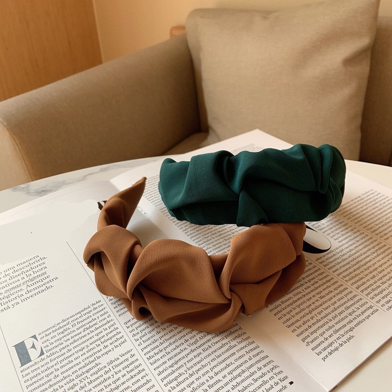 Cài Tóc Vải Màu Trơn Phong Cách Hàn Quốc Thời Trang Cho Nữ