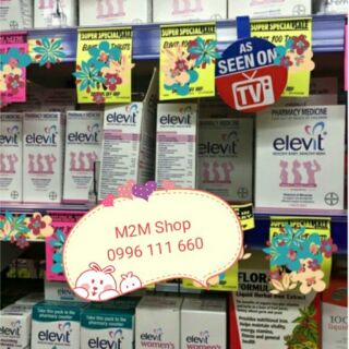 có bill úc elevit 100v thuốc bổ bà bầu
