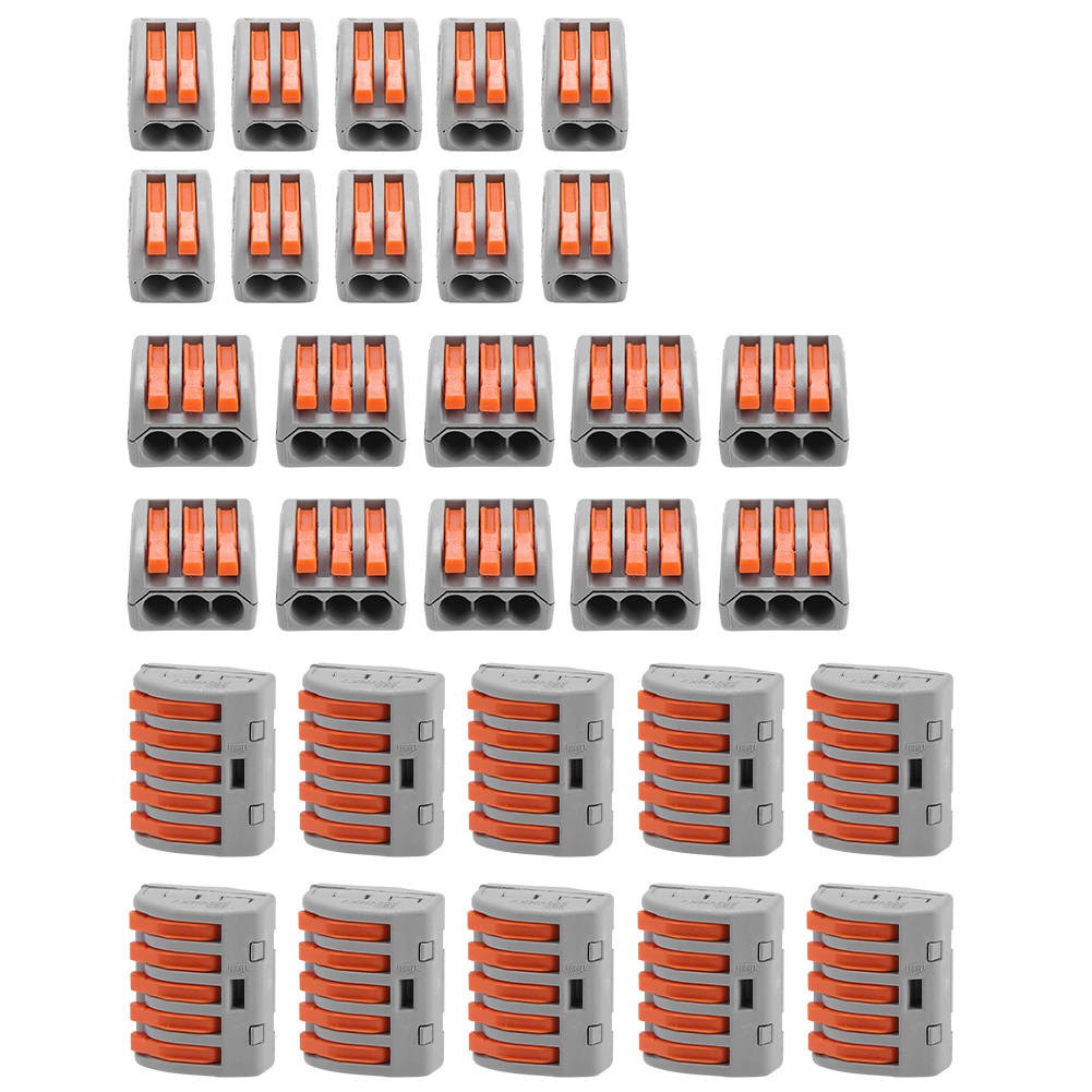 Set 10 Đầu Nối Dây Điện 2 / 3 / 5 Cổng Có Thể Tái Sử Dụng | BigBuy360 - bigbuy360.vn