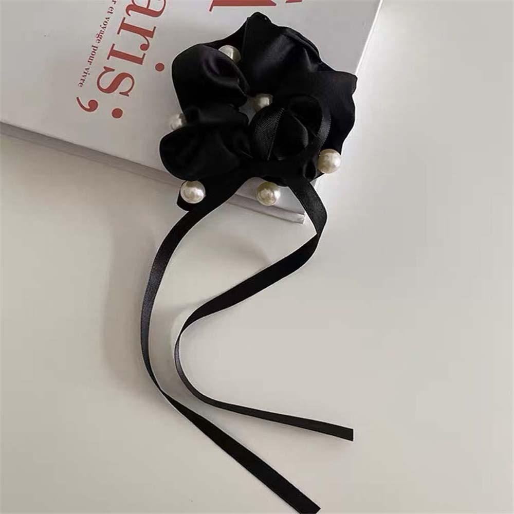 Dây Cột Tóc Ruy Băng Thắt Nơ Màu Ngà Đơn Giản Thời Trang Mùa Hè Cho Nữ Giá Đ