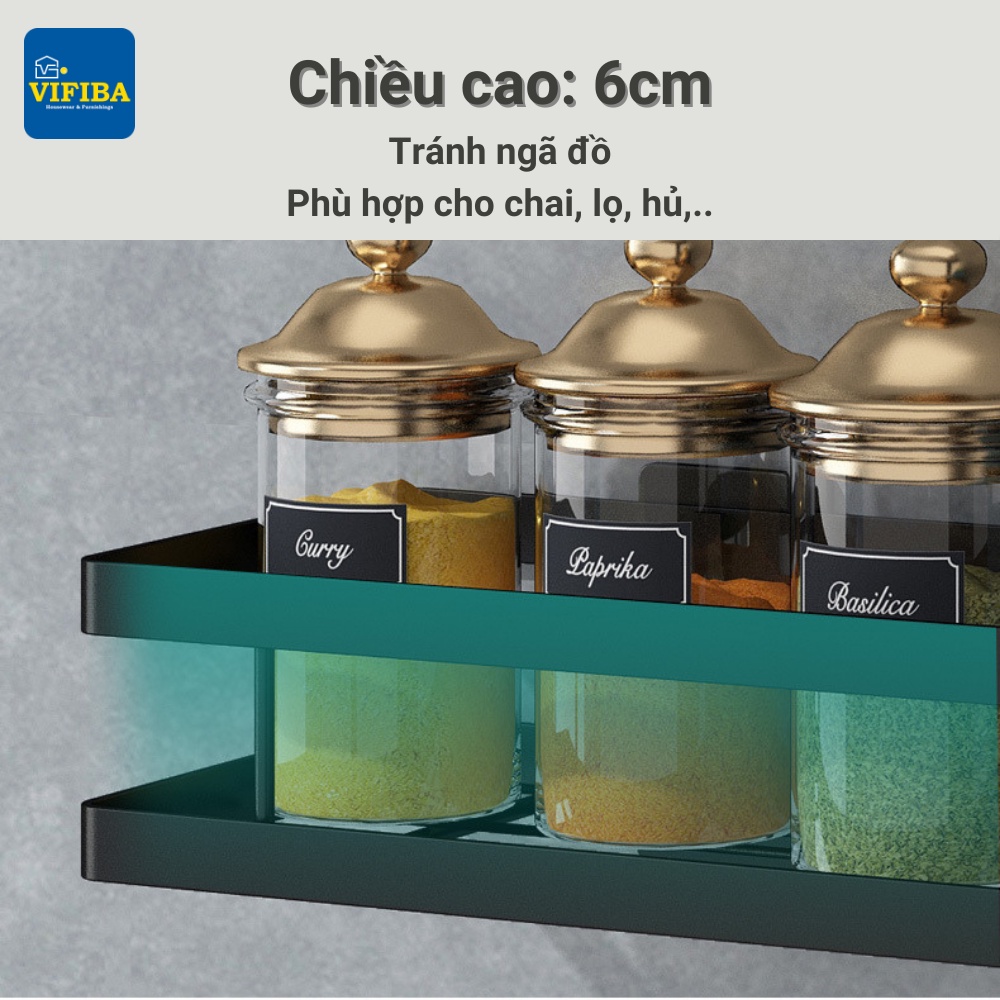 Giá Thớt Để Nắp Nồi VIFIBA, Kích thước 6x4,8x3cm Có Kèm Keo Dán Thép Carbon Chống Gỉ