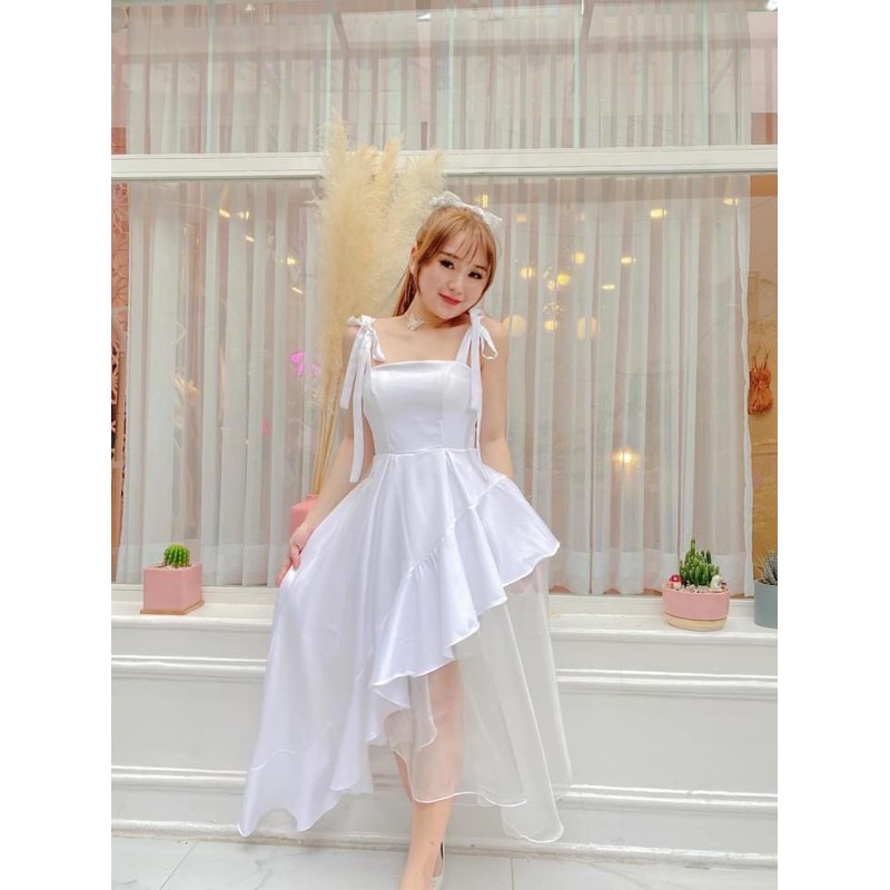 ĐẦM MAXI 2 DÂY BÈO VOAN