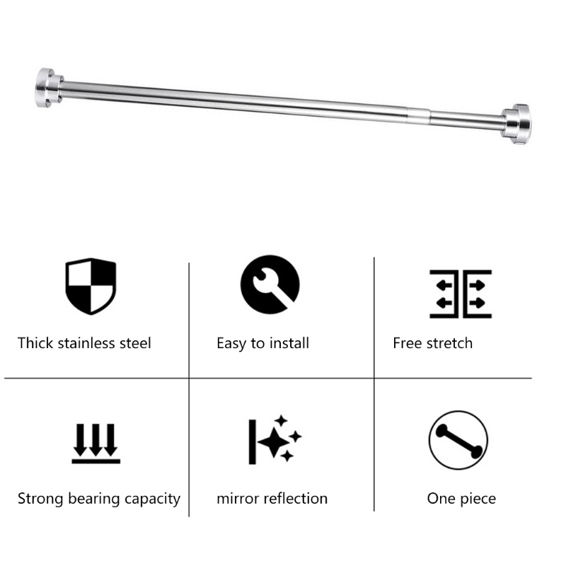 Thanh Treo Rèm Cửa Kéo Dài Được Tiện Lợi Dành Cho Phòng Tắm