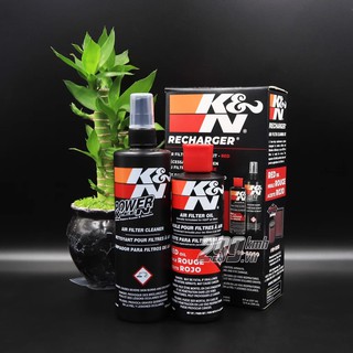 Combo chai xịt vệ sinh và tẩm dầu lọc gió chuyên dụng K&N