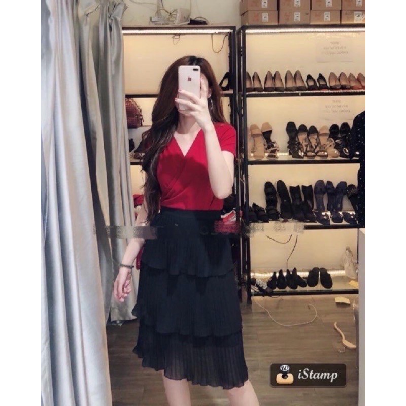 CHÂN VÁY DẬP LY 3 TẦNG MS10286