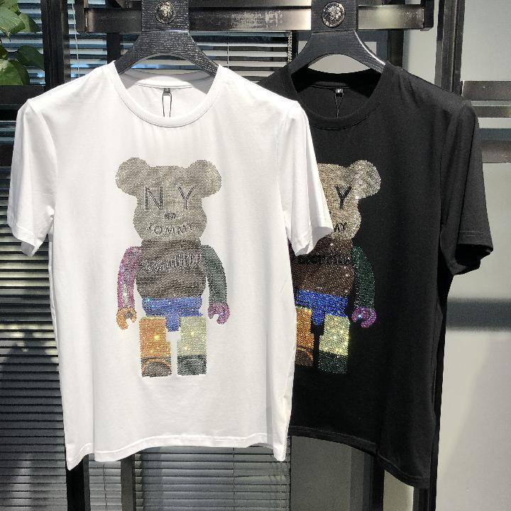 Áo Thun cotton Tay Ngắn Ôm Dáng Thoáng Khí Màu Sắc Kim Cương Phong Cách Hàn Quốc Cho Nam