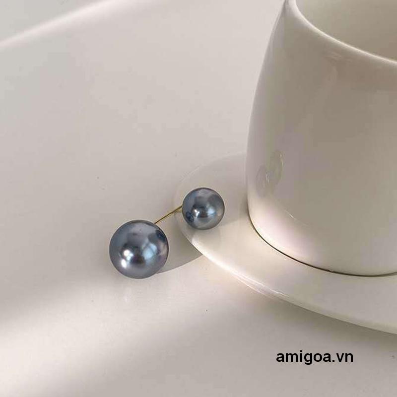 ✨✨TRÂM KẸP GHIM CÀI CỔ ÁO ĐÍNH HẠT NGỌC TRAI NHÂN TẠO TRẮNG ĐEN