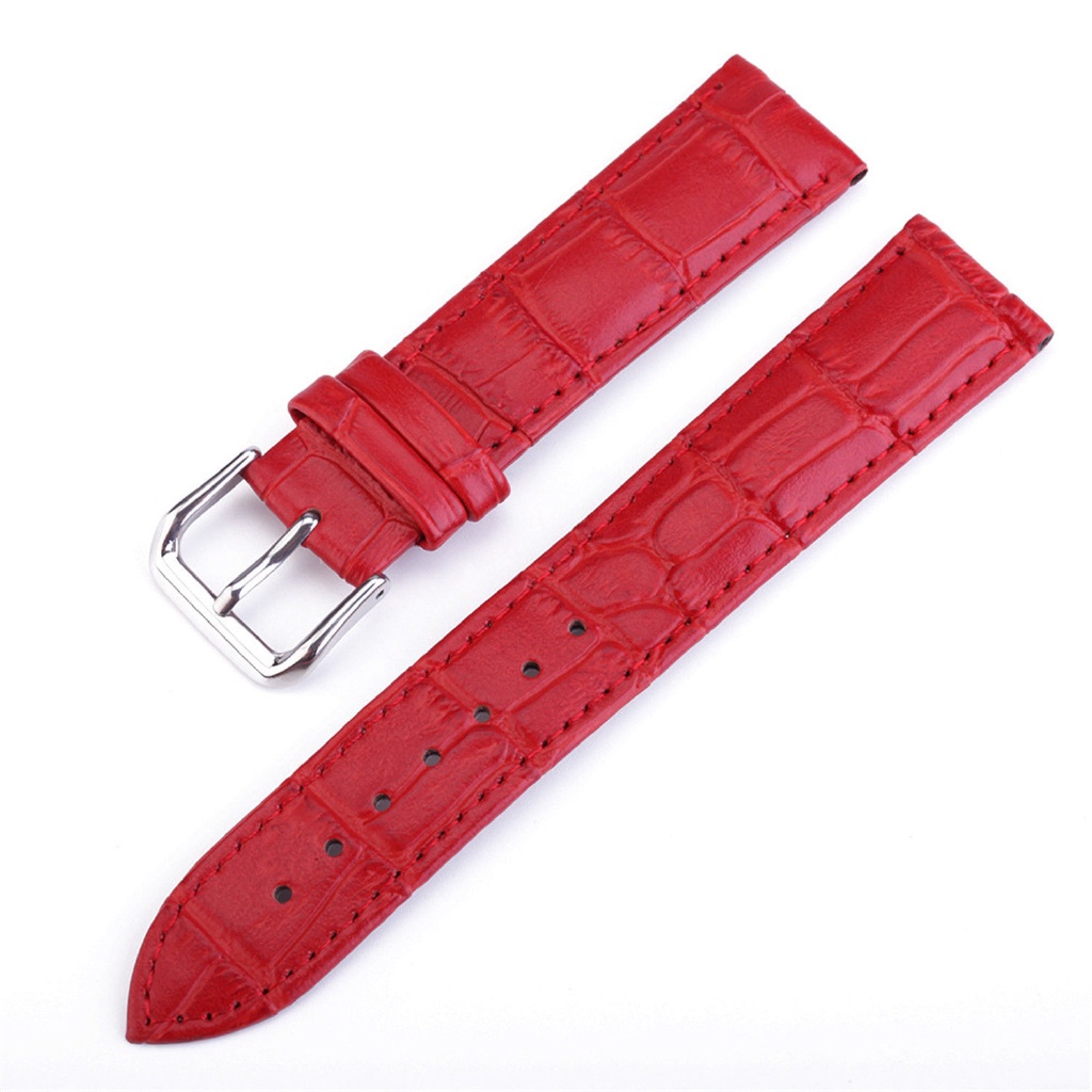 Dây Đồng Hồ Bằng Da Bò 14Mm - 24mm Khóa Kim Loại 18 19 20 22mm