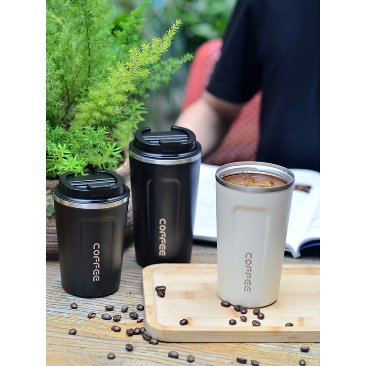 Ly Giữ Nhiệt Mini Coffee Holic inox 304 Đựng Nước Giữ Nhiệt Có Nắp Chống Tràn HOTTREND