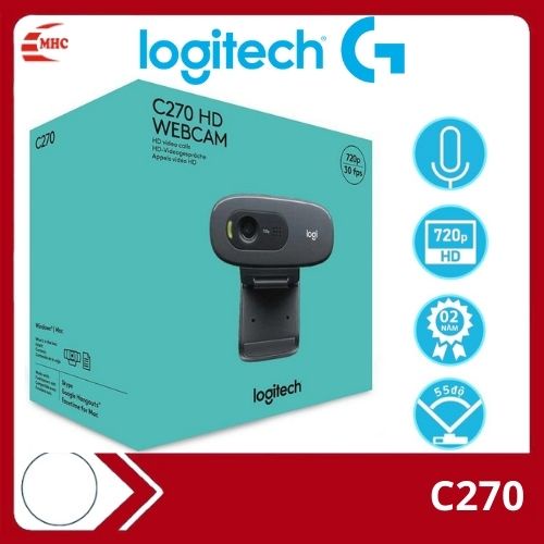 Webcam Logitech C270 chính hãng Full HD/ kèm micro/ Chống ngược sáng/ Nhận dạng khuôn mặt