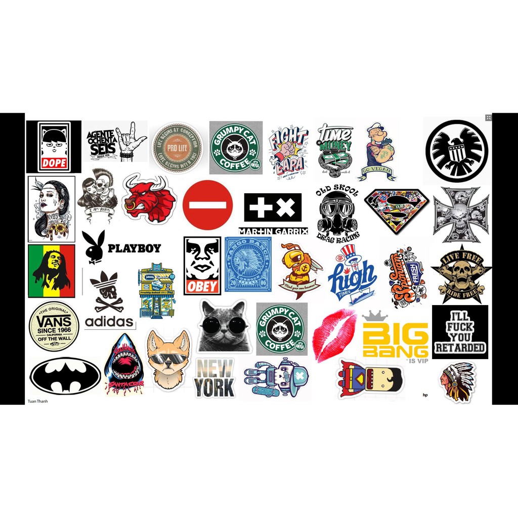 STICKER Dán Vali, xe, barber shop, Mũ bảo hiểm , macbook, đàn, tường... Nhập mã GIẢM GIÁ 15k khi mua từ 3 set