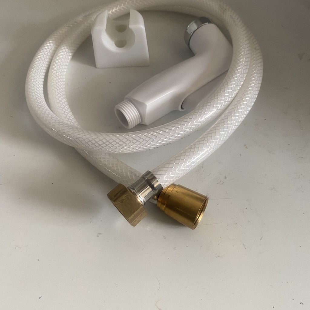 Vòi xịt vệ sinh nhựa -  dây đồng thau bền