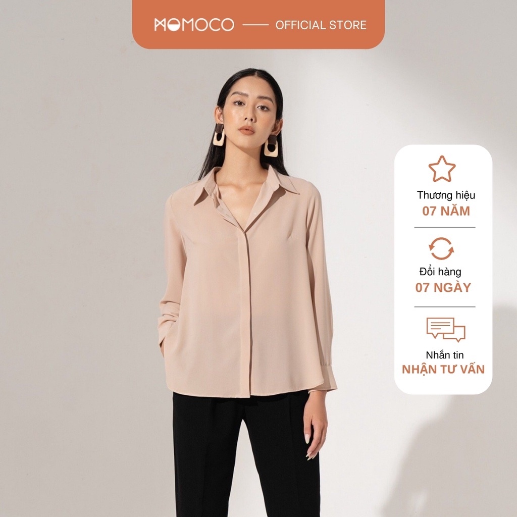 Áo Sơ Mi Nữ Dài Tay MOMOCO  Chất Cát M2611