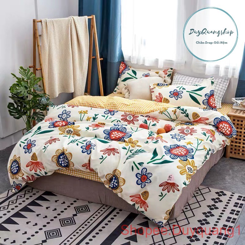 Cotton Poly Nhập Khẩu - Hoa Caro Vàng SP001046