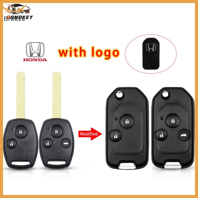 breeze Modified Remote 2/3/4 Button Flip Car Key Shell Case For Honda Accord Civic CRV Pilot 2007 2008 2009 2010 2011