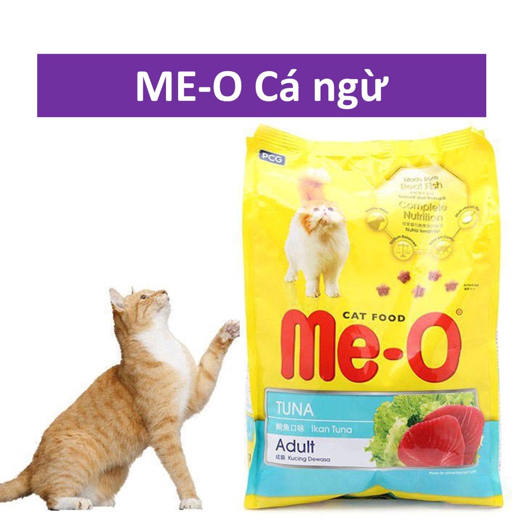 (Túi 1kg) KEOS Me-O Adult (cá ngừ, hải sản, cá thu) Thức ăn mèo mọi lứa tuổi