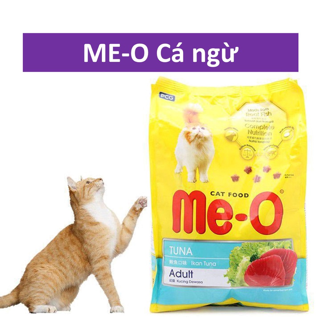 (Túi 1kg) Thức ăn mèo KEOS Me-o vị cá ngừ và hải sản đồ ăn dành cho mèo lớn trên 1 năm tuổi