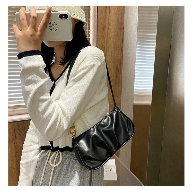 Túi da đeo chéo màu trơn/ Ví ngắn thời trang cho nữ