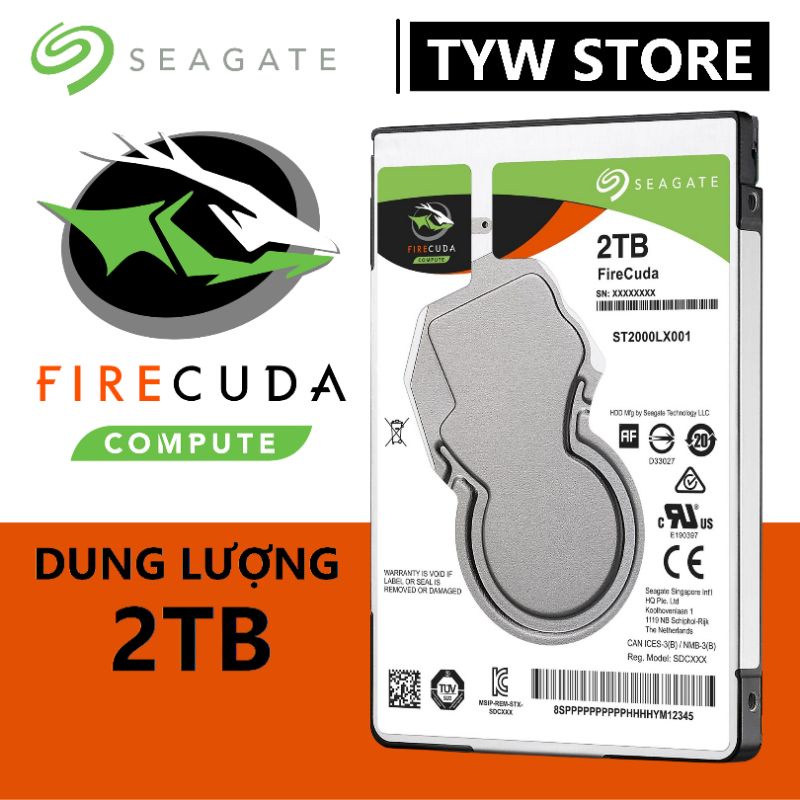 Ổ Cứng Gắn Trong Laptop/PlayStation SSHD/HDD 2TB 2.5 Inch Seagate Firecuda