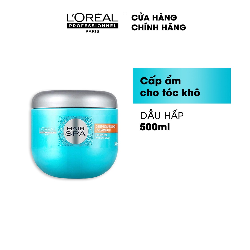 Dầu hấp chăm sóc cấp ẩm cho tóc khô L'Oréal Professionnel Hair Spa 500ml