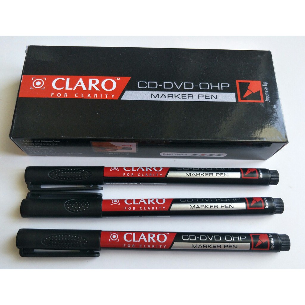 10 cây viết lông dầu Claro màu đỏ viết flashcard, ghi đĩa